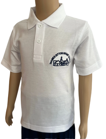 Thames Ditton Infants White Polo Shirt