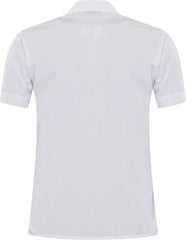 Revere Collar Short Sleeve White Blouse - Twin Pack